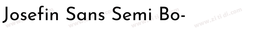 Josefin Sans Semi Bo字体转换